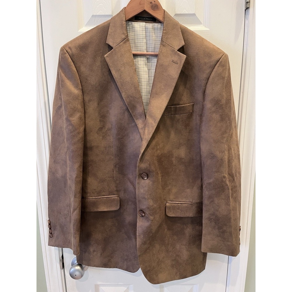 Lauren Ralph Lauren Faux Suede Blazer 40R Single-Breasted Two-Button Sport Coat